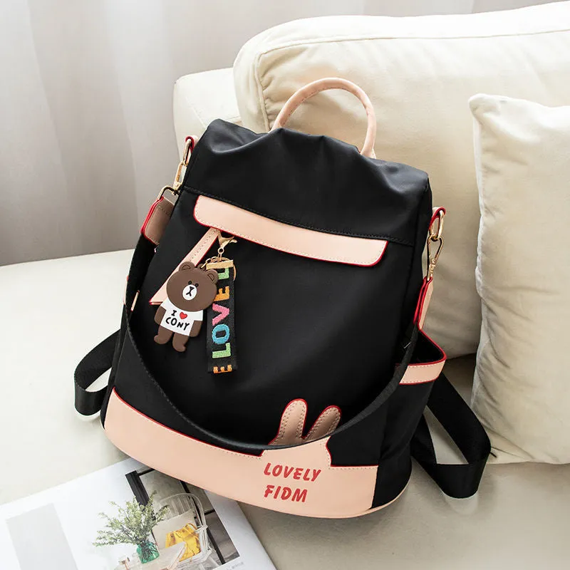 Women's Fashionable Oxford Cloth Canvas Large Backpacks