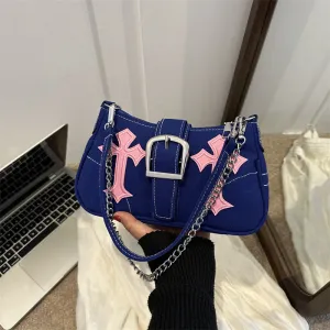 Women's Personality Trendy Design Solid Color Canvas Hot Shoulder Bags