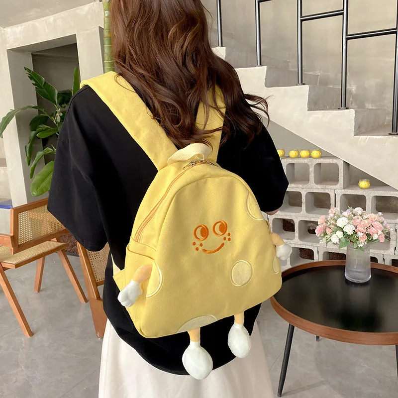 Women's Simple Cheese Advanced Texture Canvas High-grade Bags