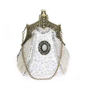 Women's Vintage Hand-beading Sequins Clutch Evening Bag|JaosWish