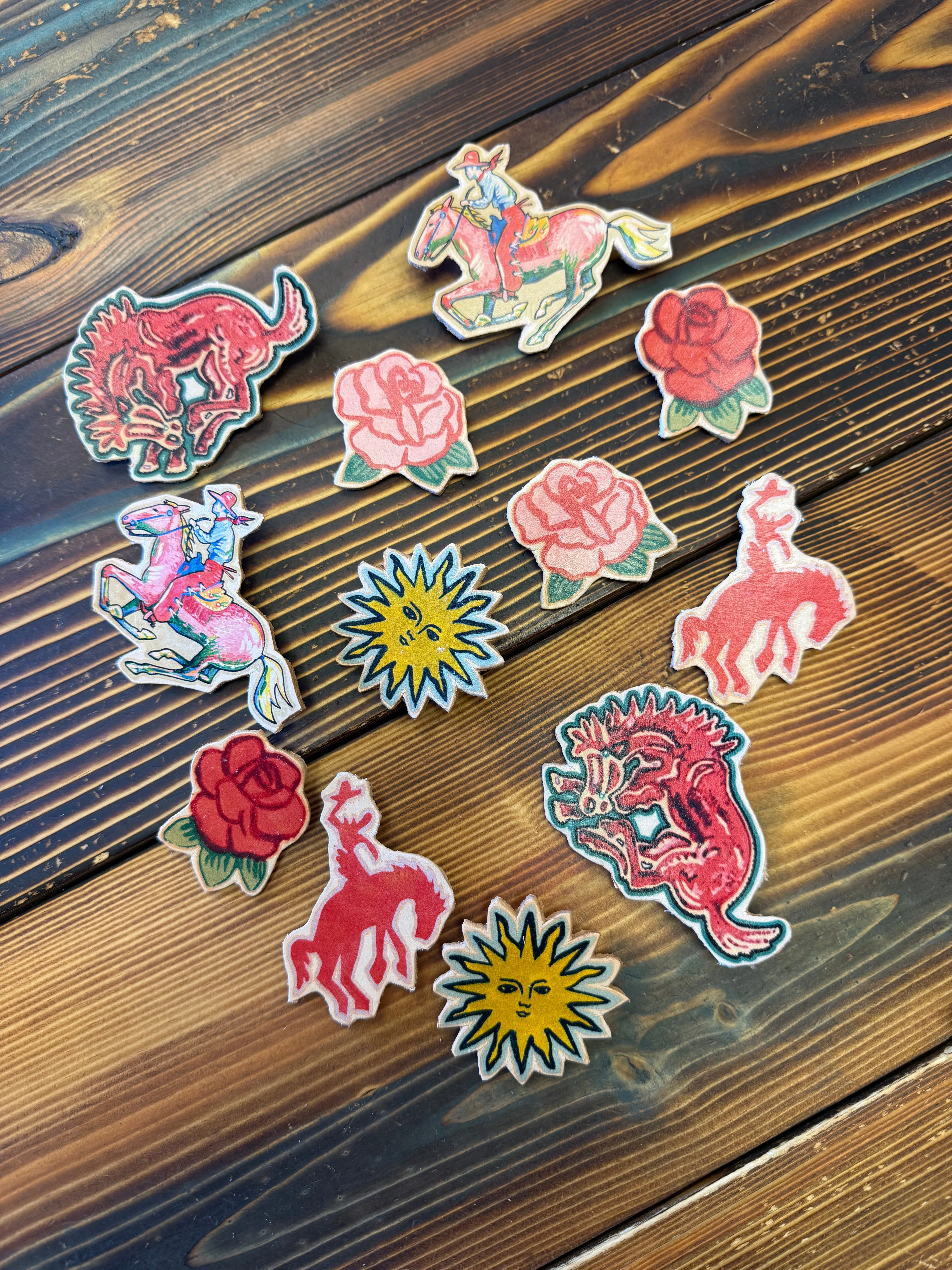 XOXO Leather Pins