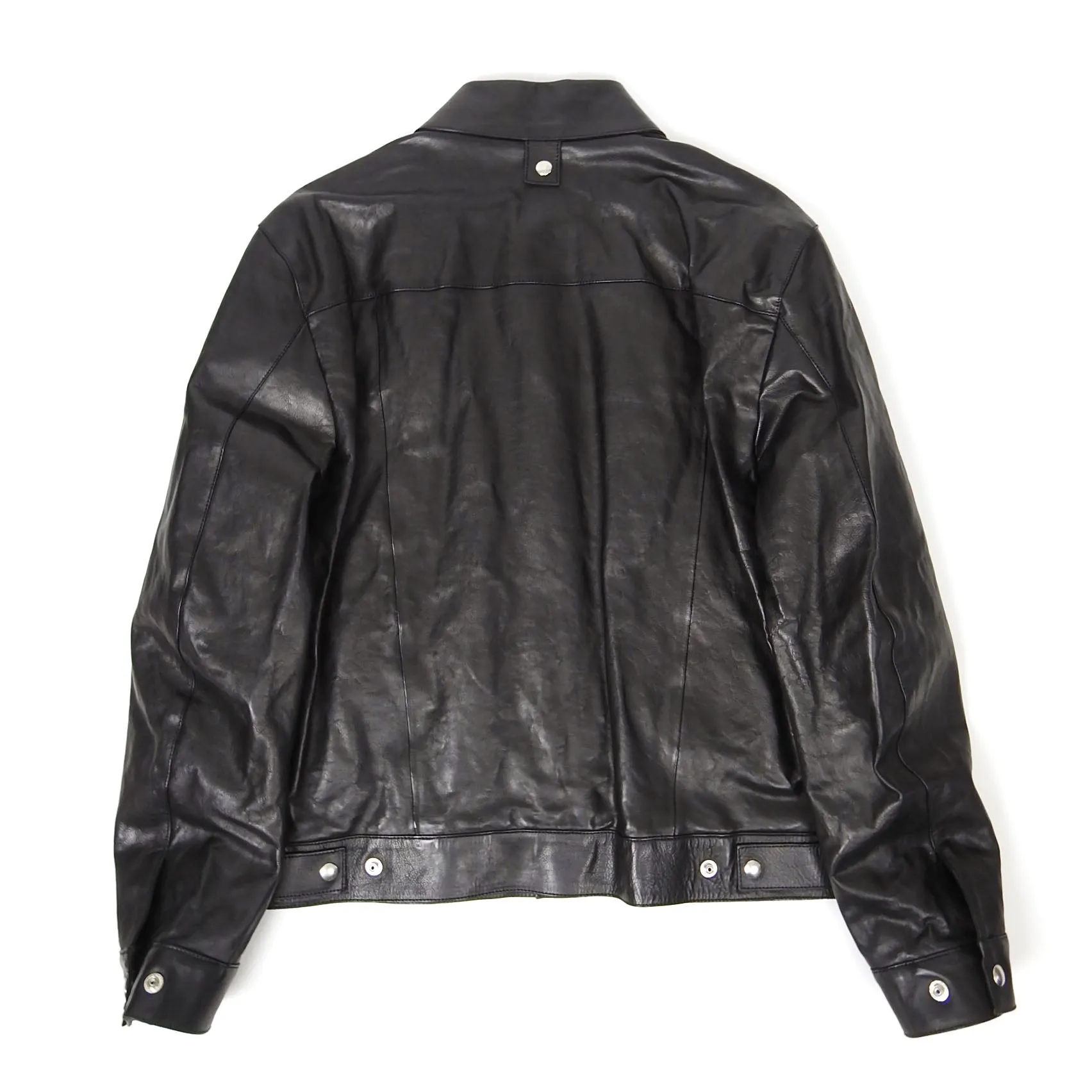 Yang Li Snap Button Leather Jacket Size 48