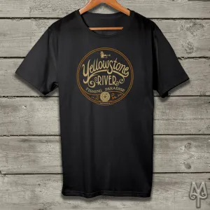 Yellowstone River Fishing Paradise, black t-shirt
