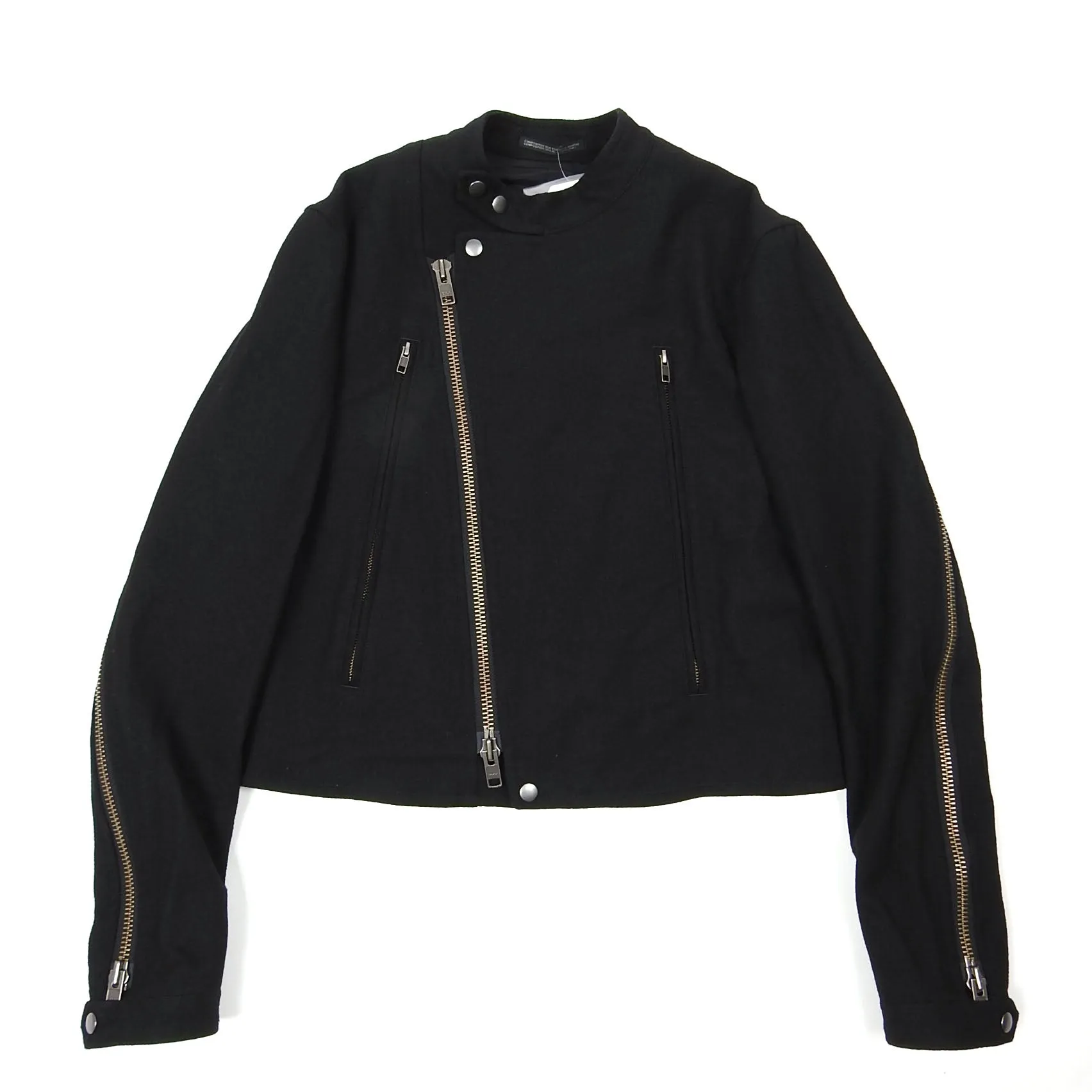 Yohji Yamamoto AW’14 Cropped Wool Biker Jacket Size 3