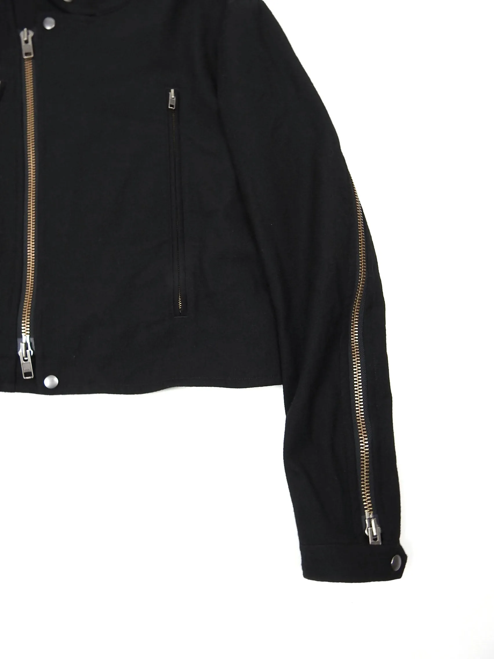 Yohji Yamamoto AW’14 Cropped Wool Biker Jacket Size 3