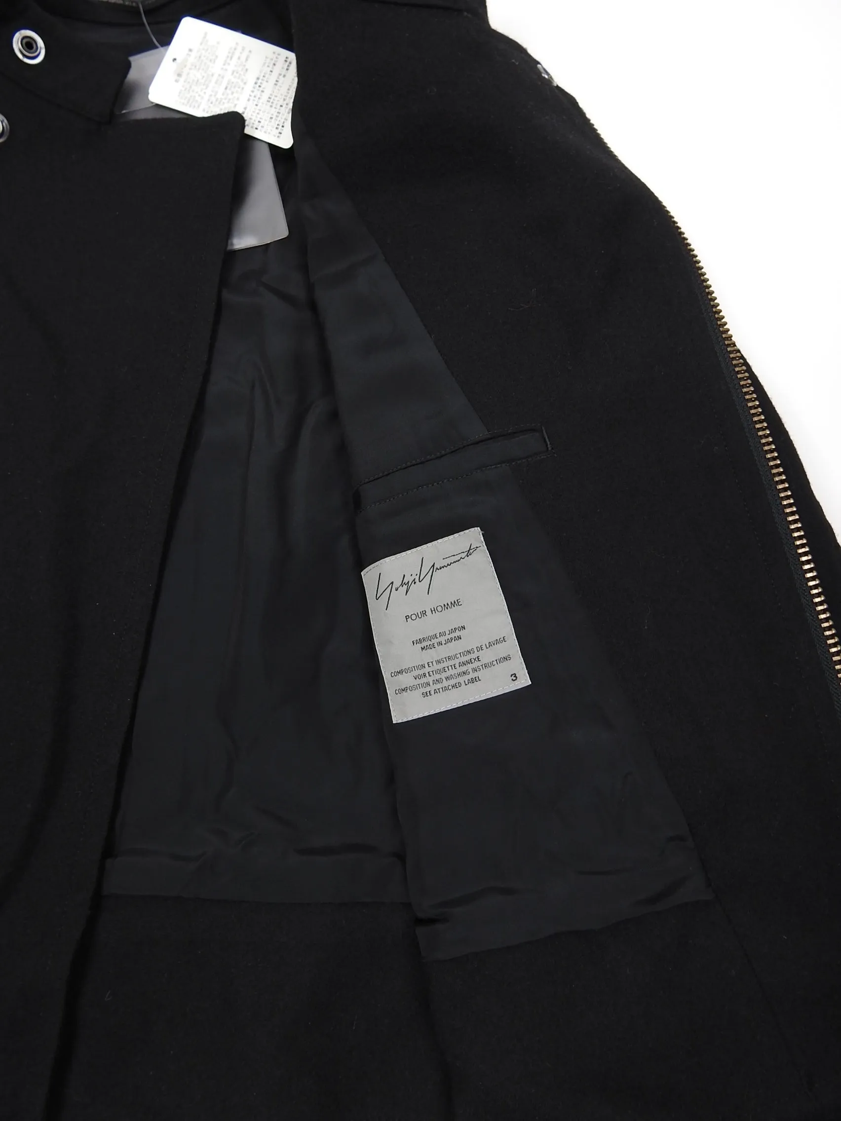 Yohji Yamamoto AW’14 Cropped Wool Biker Jacket Size 3
