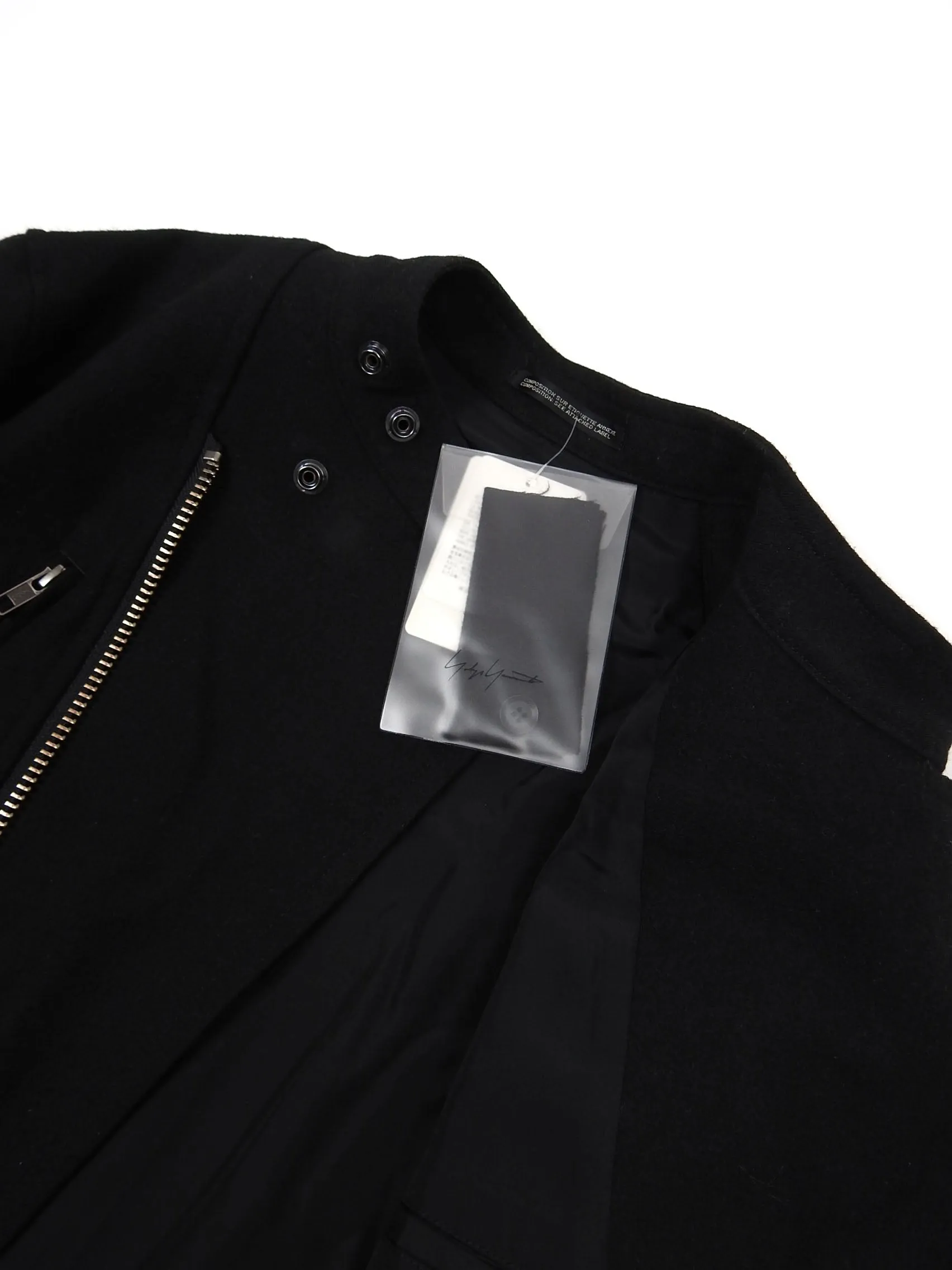 Yohji Yamamoto AW’14 Cropped Wool Biker Jacket Size 3