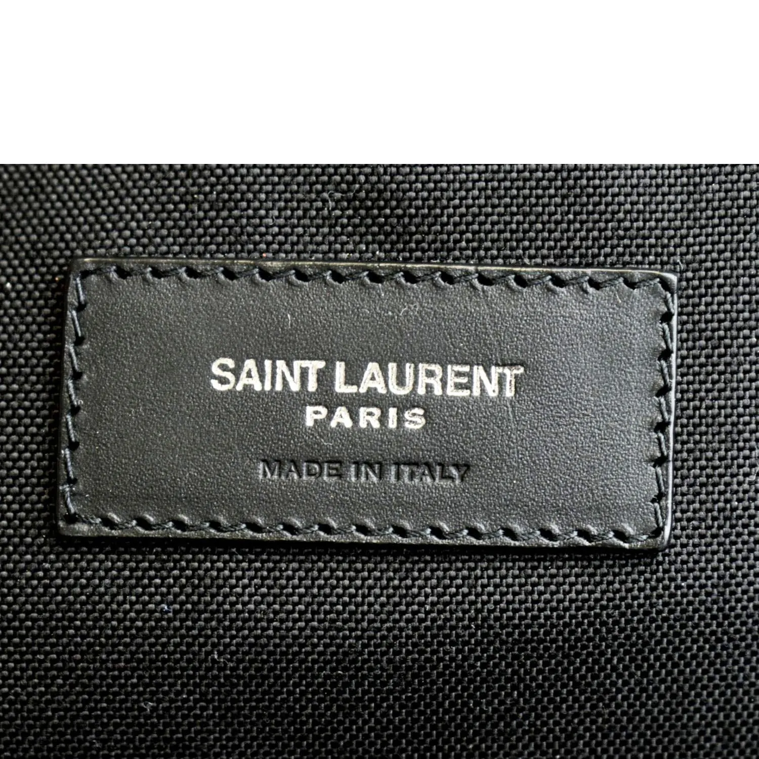 YVES SAINT LAURENT City Palm Print Canvas Backpack Bag Orange