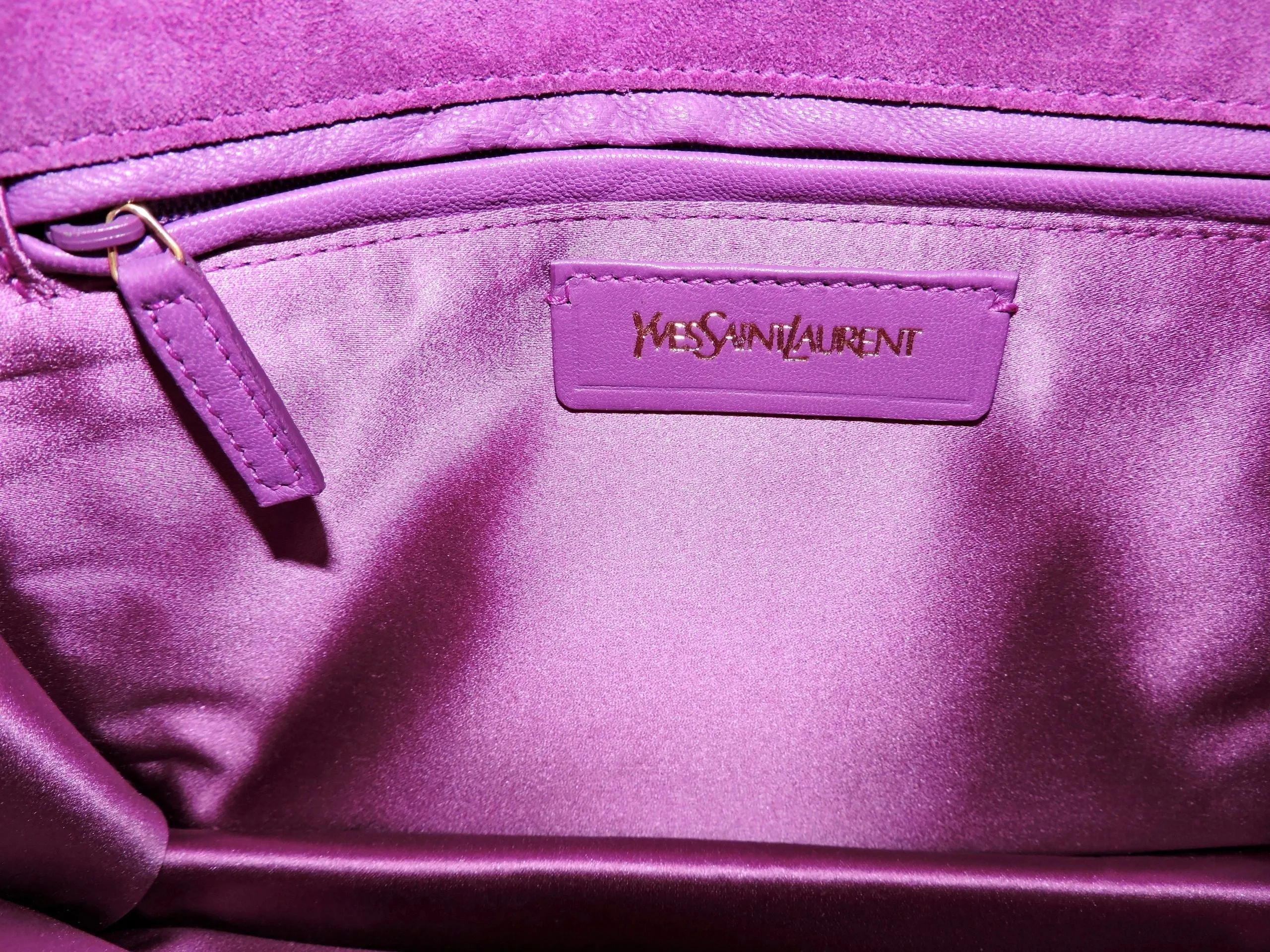 Yves Saint Laurent Fleur Corrigee Patent Leather, Purple