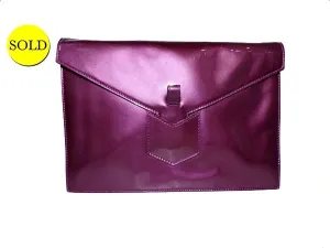 Yves Saint Laurent Fleur Corrigee Patent Leather, Purple