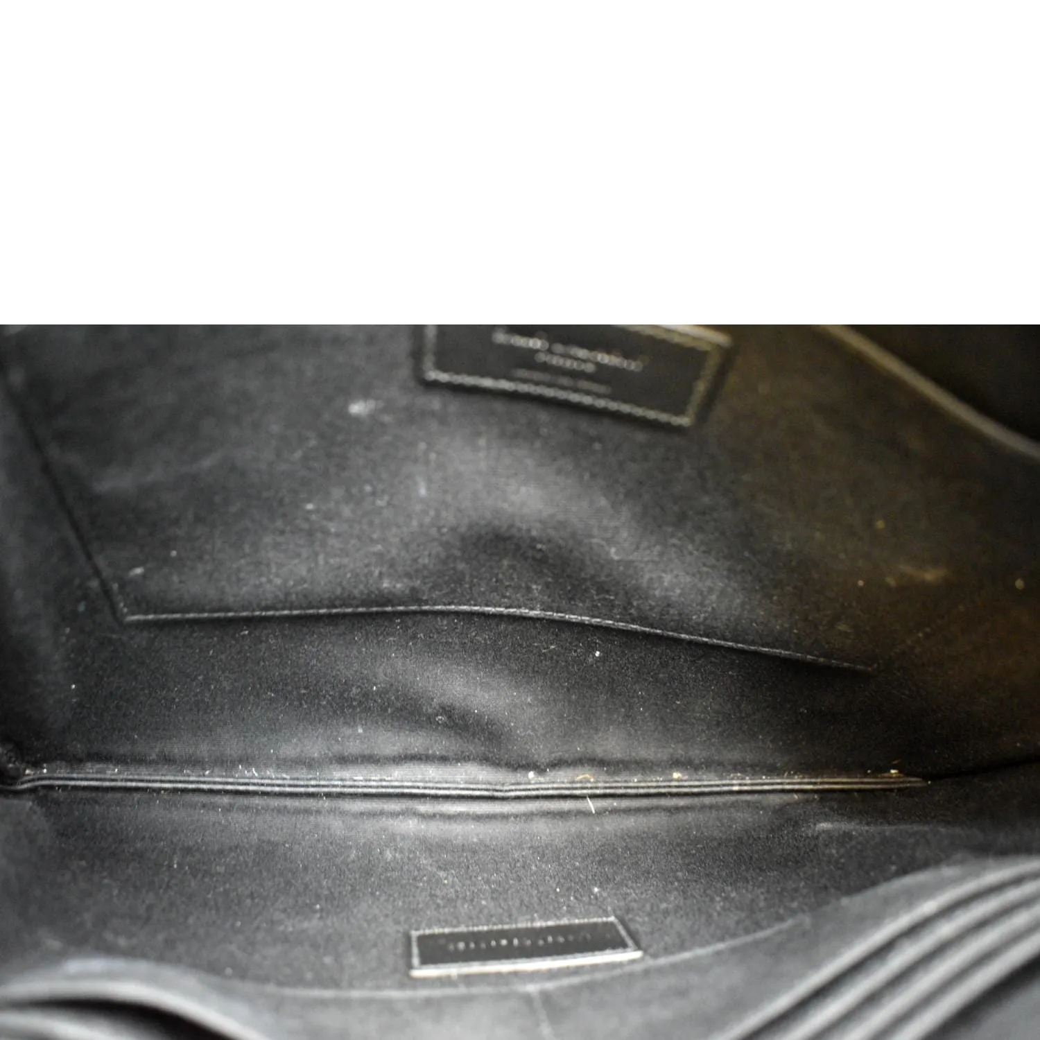 Yves Saint Laurent Grain Leather Pouch Black