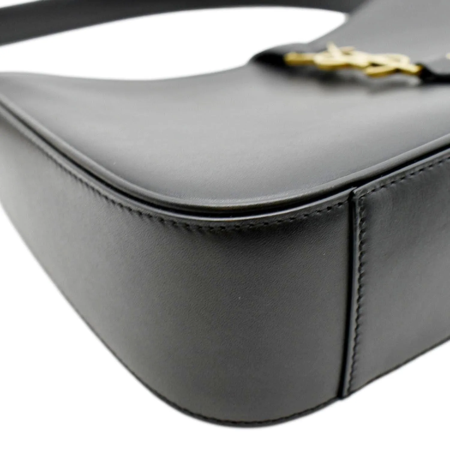 YVES SAINT LAURENT Le 5 A 7 Leather Satchel Bag Black